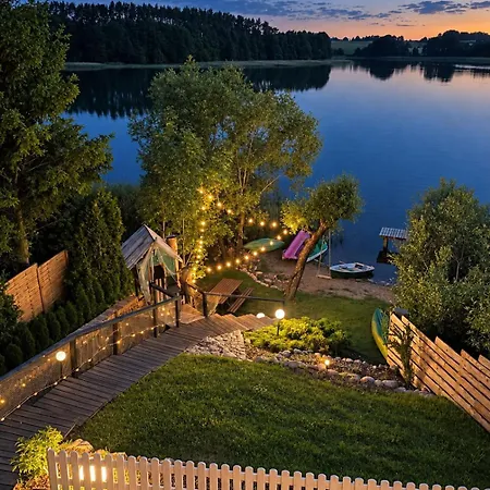 Wiejska Mazury- Widok Na Jezioro, Prywatna Plaza, Basen, Jacuzzi, Sauna Villa